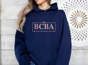 BCBA Outline Heart & Floral Hoodie-Neurodiversity, ADHD & Autism Awareness & Acceptance Hoodie by Daily Bloom