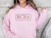 BCBA Outline Heart & Floral Hoodie-Neurodiversity, ADHD & Autism Awareness & Acceptance Hoodie by Daily Bloom