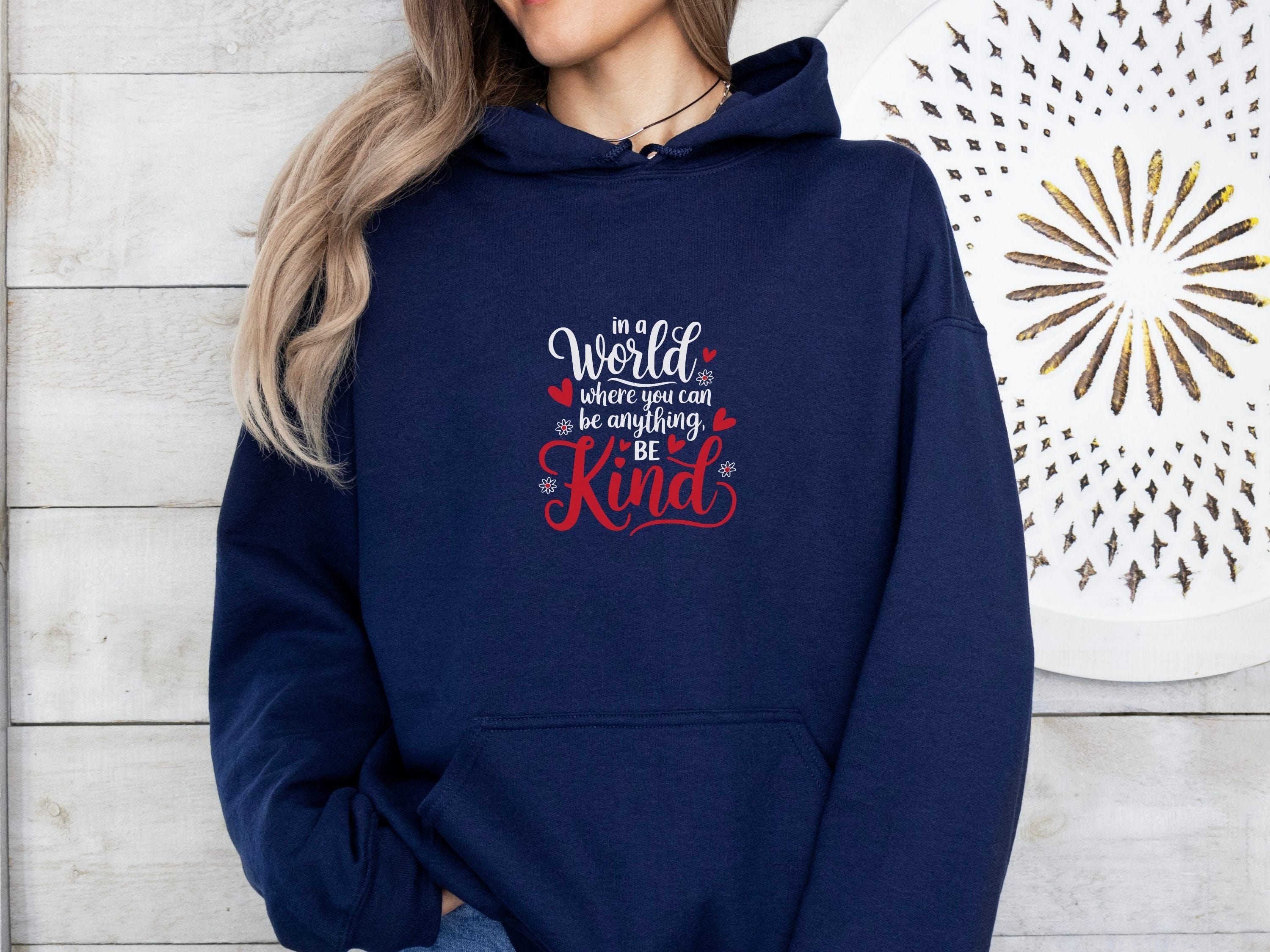 Be Kind Love Hearts Hoodie-Neurodiversity, ADHD & Autism Awareness & Acceptance Hoodie by Daily Bloom