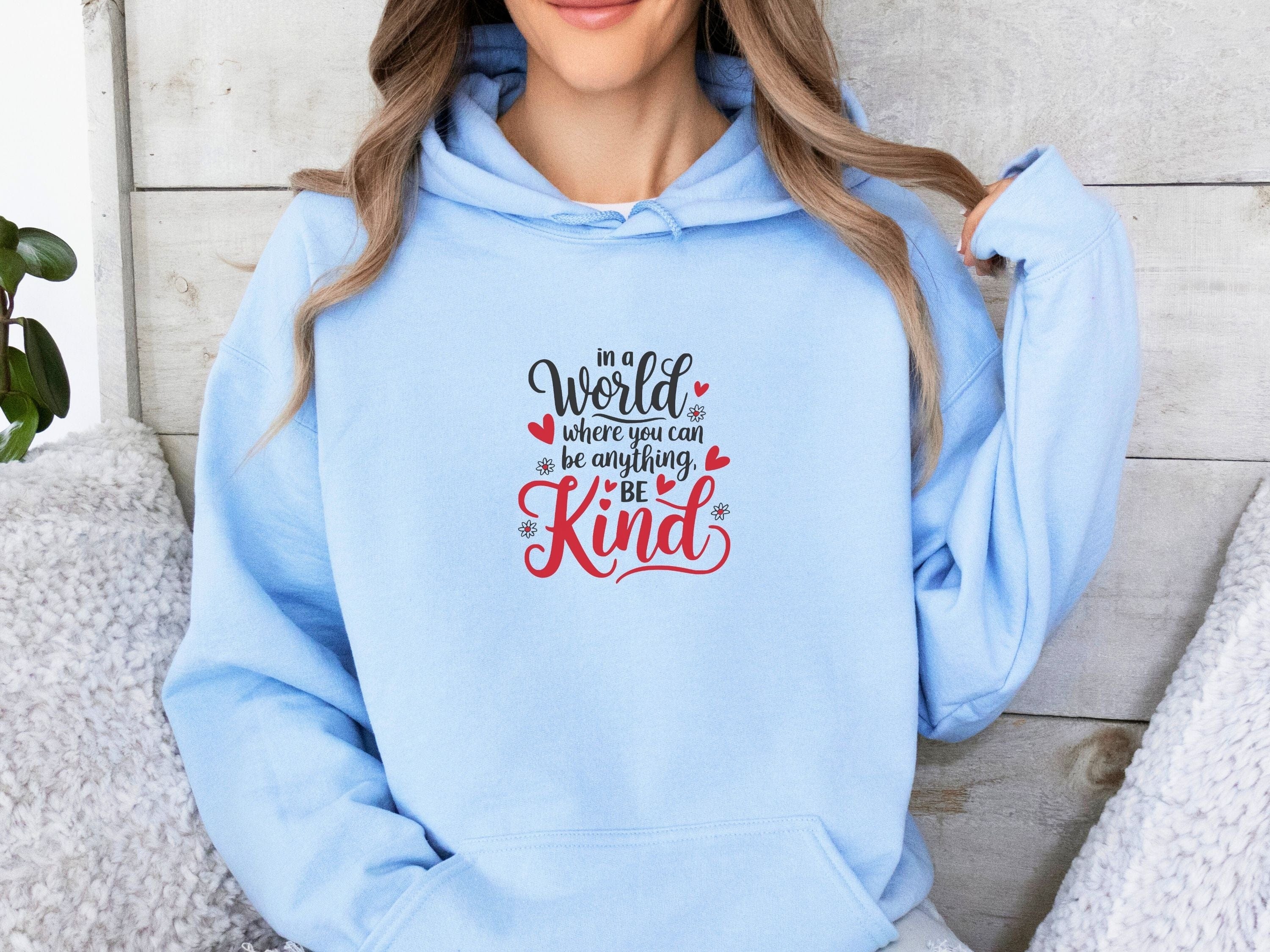 Be Kind Love Hearts Hoodie-Neurodiversity, ADHD & Autism Awareness & Acceptance Hoodie by Daily Bloom