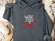 Be Kind Love Hearts Hoodie-Dark Heather-Neurodiversity, ADHD & Autism Awareness & Acceptance Hoodie by Daily Bloom