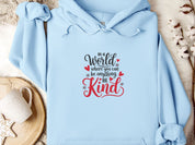 Be Kind Love Hearts Hoodie-Light Blue-Neurodiversity, ADHD & Autism Awareness & Acceptance Hoodie by Daily Bloom