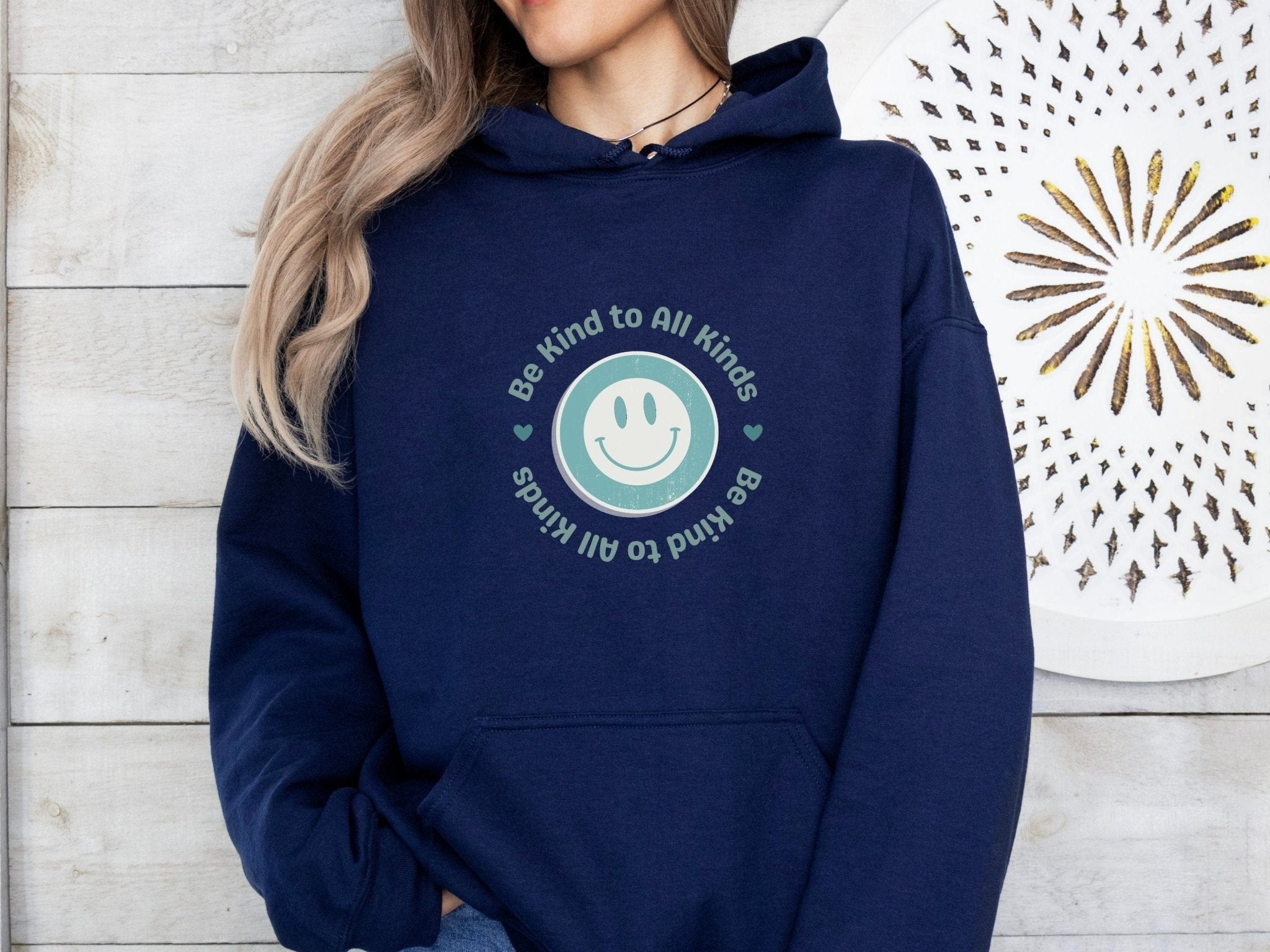 Autism Hoodie - Be Kind to all Kinds Smiley Hoodie - Daily Bloom