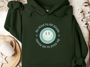 Be Kind to all Kinds Smiley Hoodie-Neurodiversity, ADHD & Autism Awareness & Acceptance Hoodie by Daily Bloom
