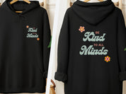 Be Kind to All Minds Hoodie-Black-Neurodiversity, ADHD & Autism Awareness & Acceptance Hoodie by Daily Bloom