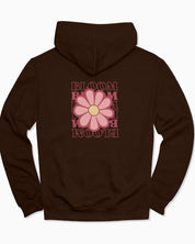 Bloom Daisy Hoodie-Dark Chocolate-Neurodiversity, ADHD & Autism Awareness & Acceptance Hoodie by Daily Bloom