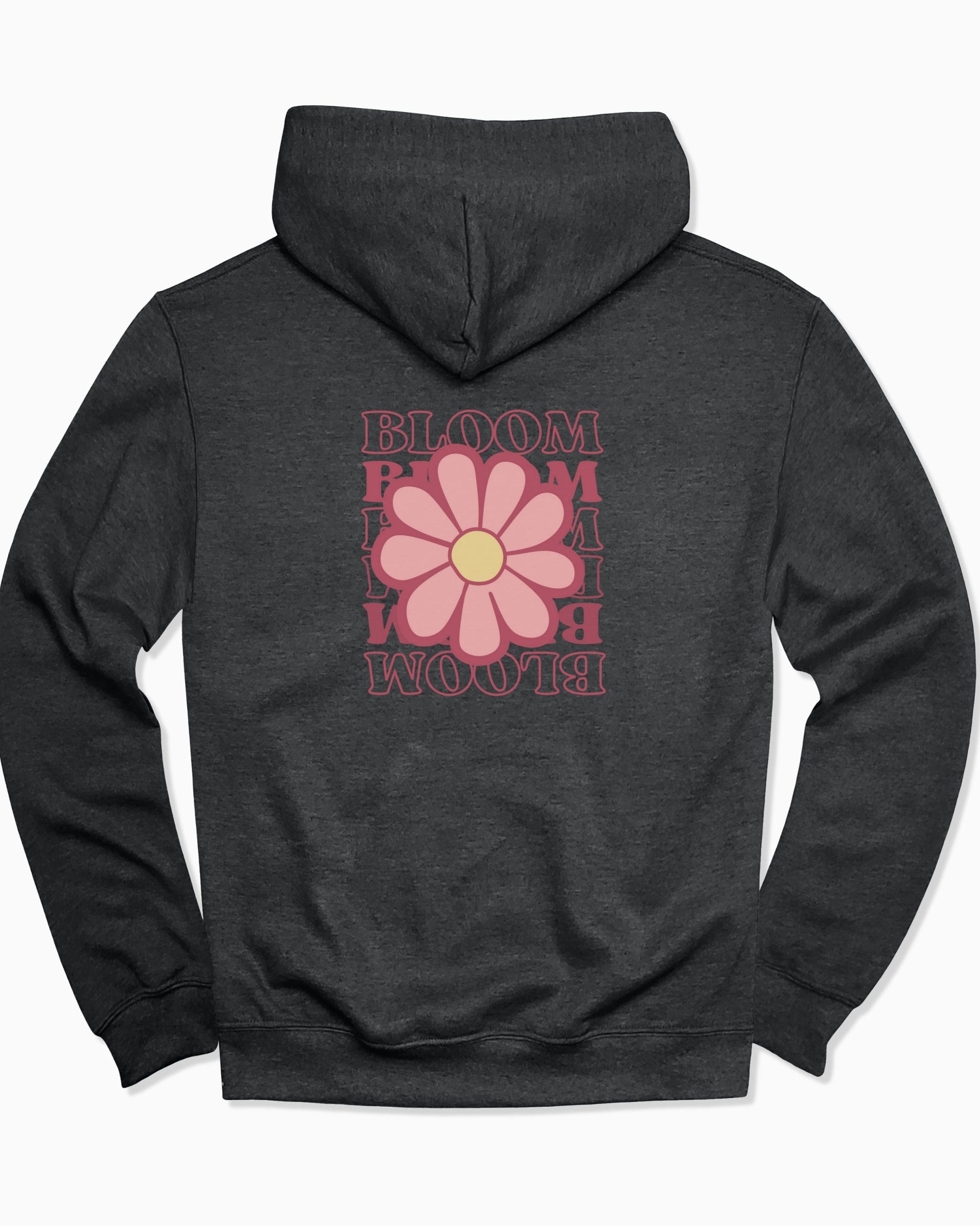 Bloom Daisy Hoodie-Dark Heather-Neurodiversity, ADHD & Autism Awareness & Acceptance Hoodie by Daily Bloom