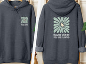 Bloom Where You Are Planted Hoodie-Dark Heather-Neurodiversity, ADHD & Autism Awareness & Acceptance Hoodie by Daily Bloom
