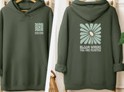 Bloom Where You Are Planted Hoodie-Military Green-Neurodiversity, ADHD & Autism Awareness & Acceptance Hoodie by Daily Bloom
