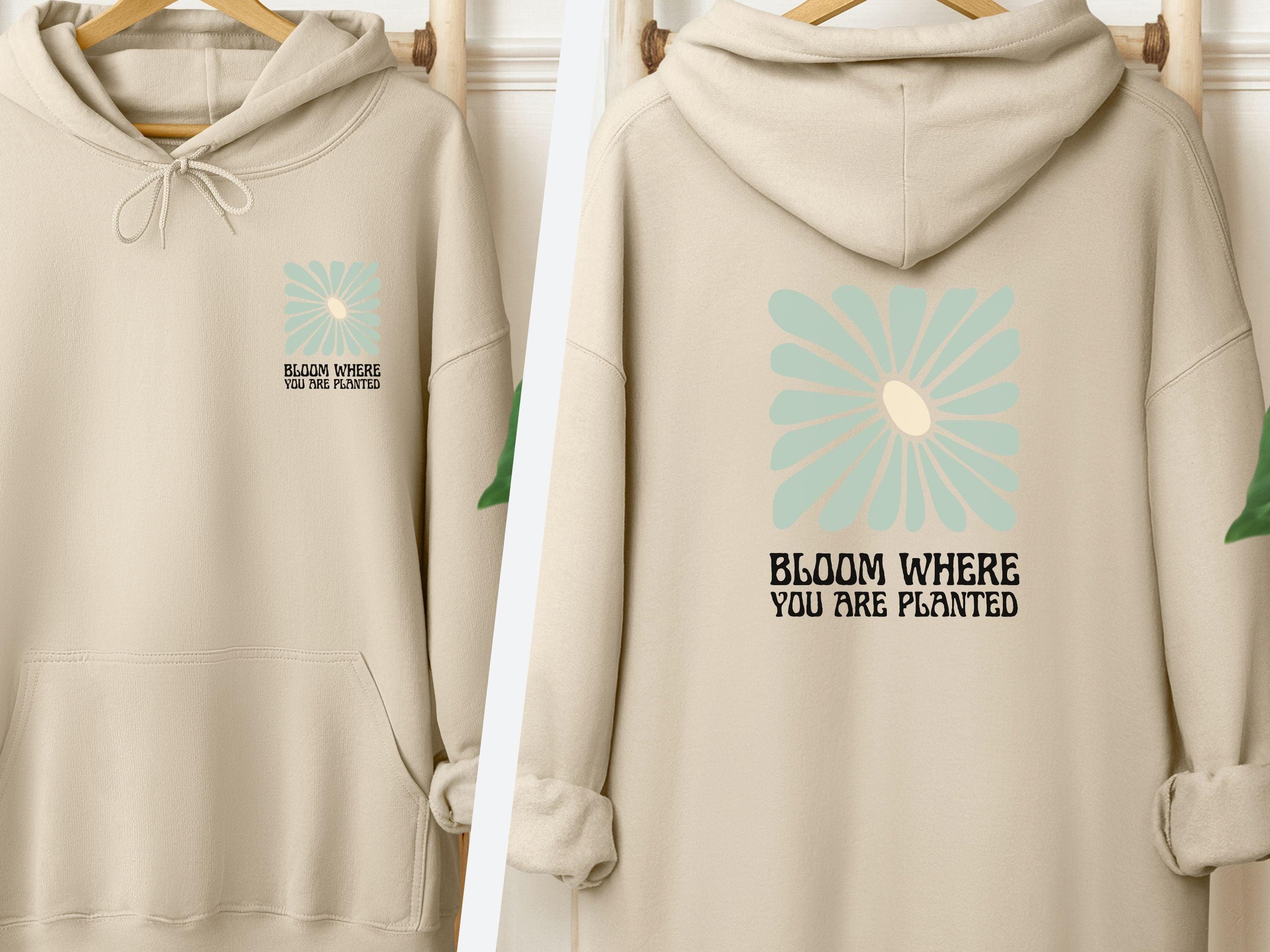 Bloom Where You Are Planted Hoodie-Sand-Neurodiversity, ADHD & Autism Awareness & Acceptance Hoodie by Daily Bloom