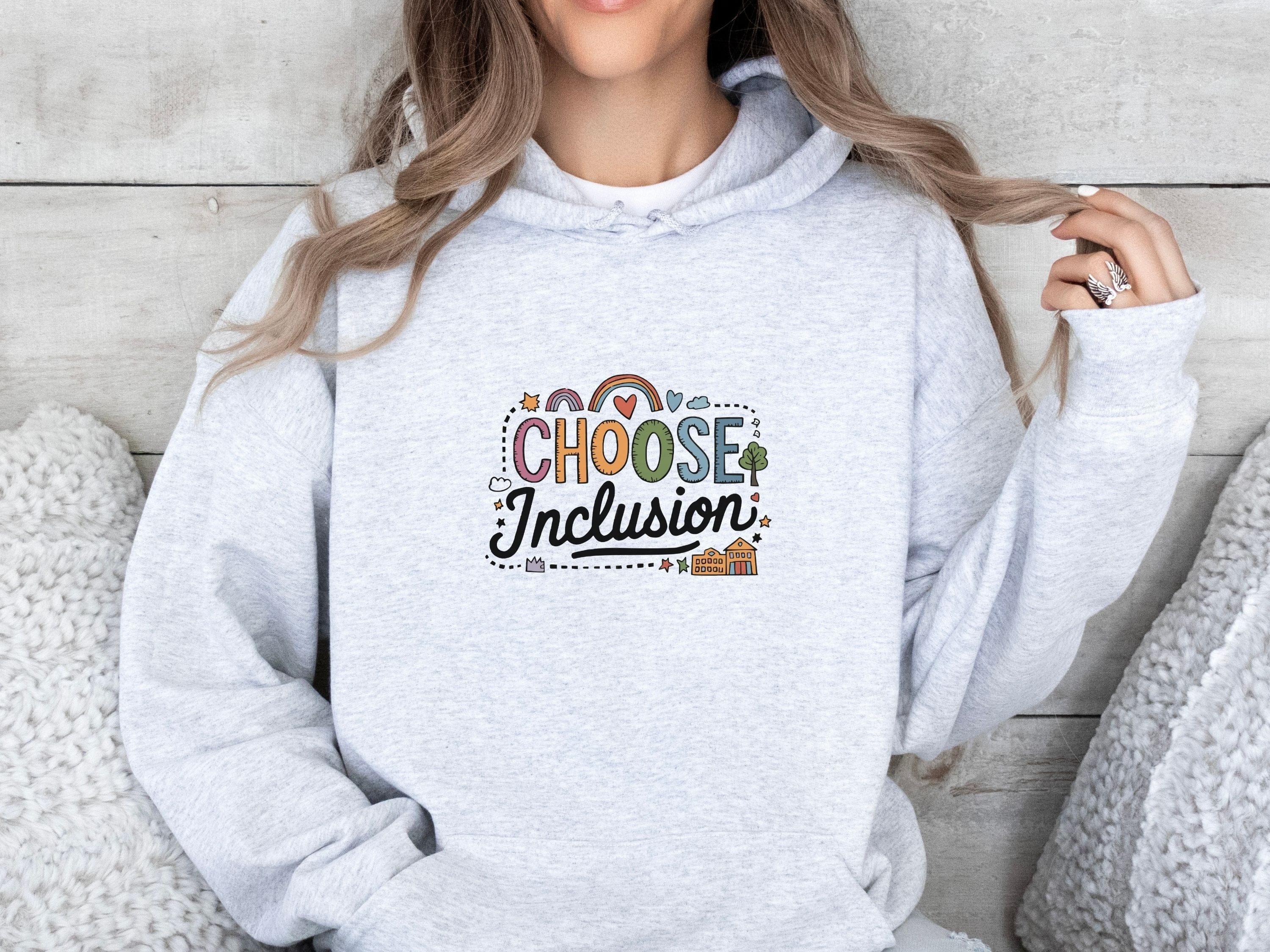 Choose Inclusion Hoodie-Neurodiversity, ADHD & Autism Awareness & Acceptance Hoodie by Daily Bloom