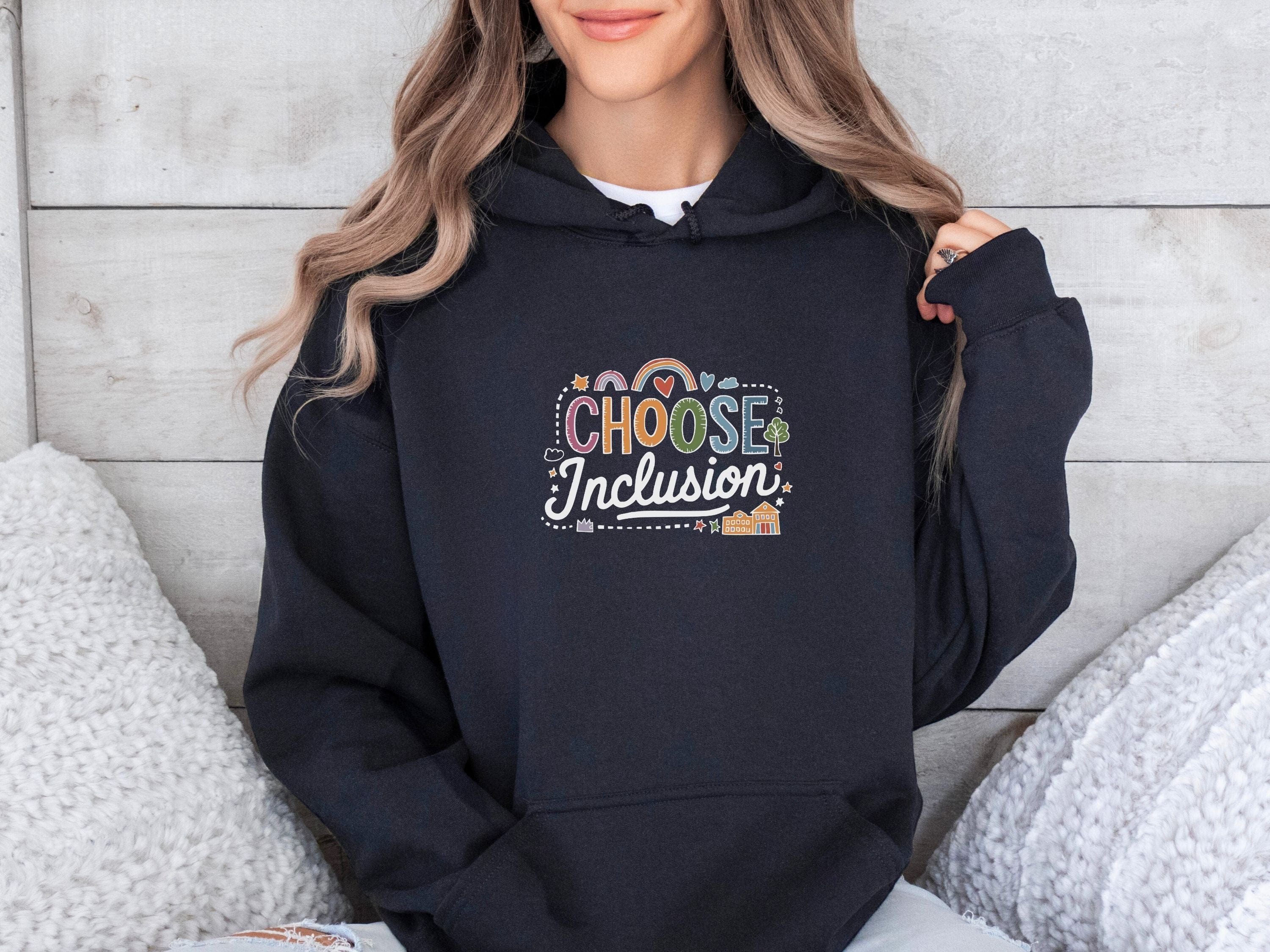Choose Inclusion Hoodie-Neurodiversity, ADHD & Autism Awareness & Acceptance Hoodie by Daily Bloom