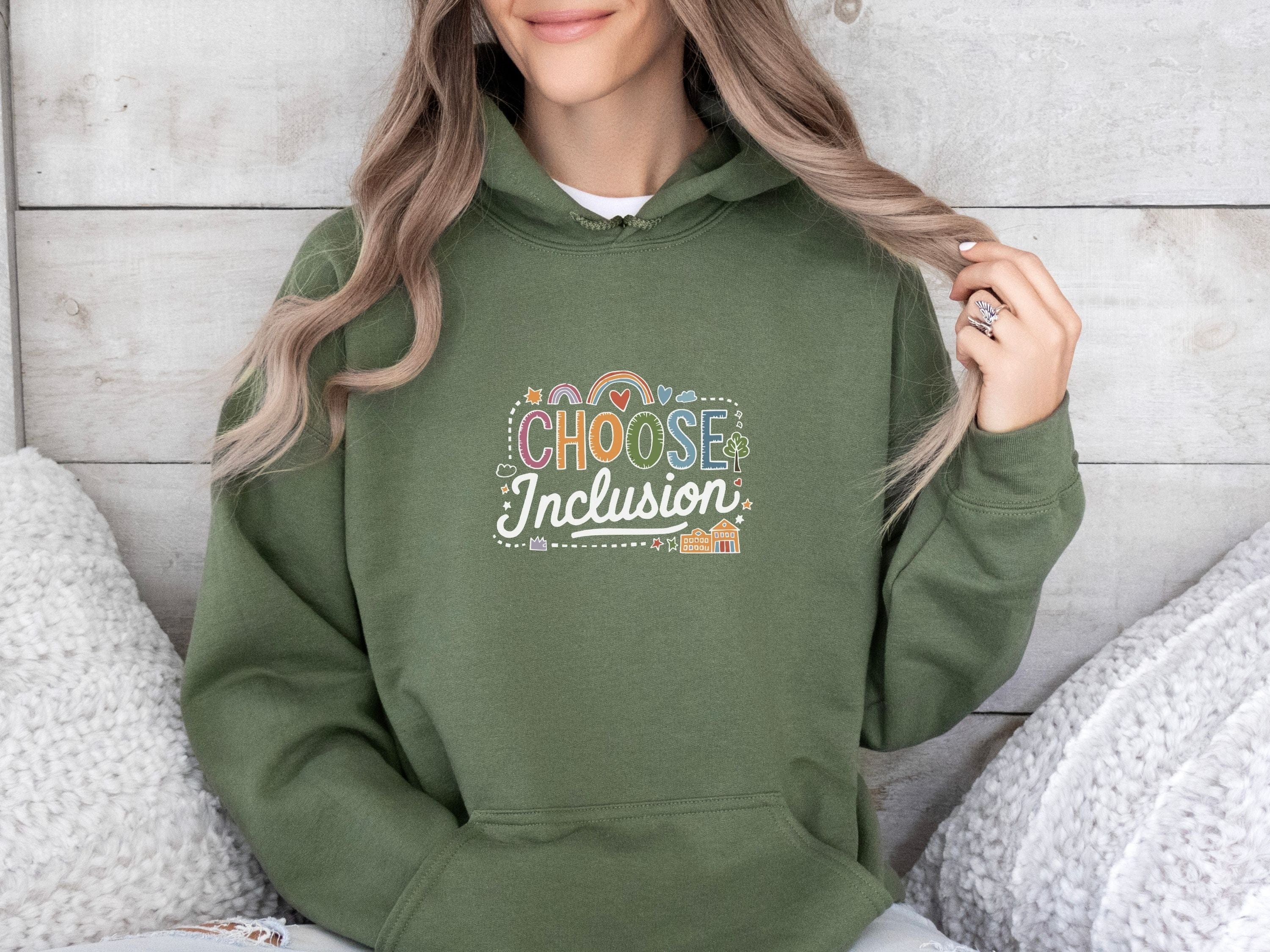 Choose Inclusion Hoodie-Neurodiversity, ADHD & Autism Awareness & Acceptance Hoodie by Daily Bloom