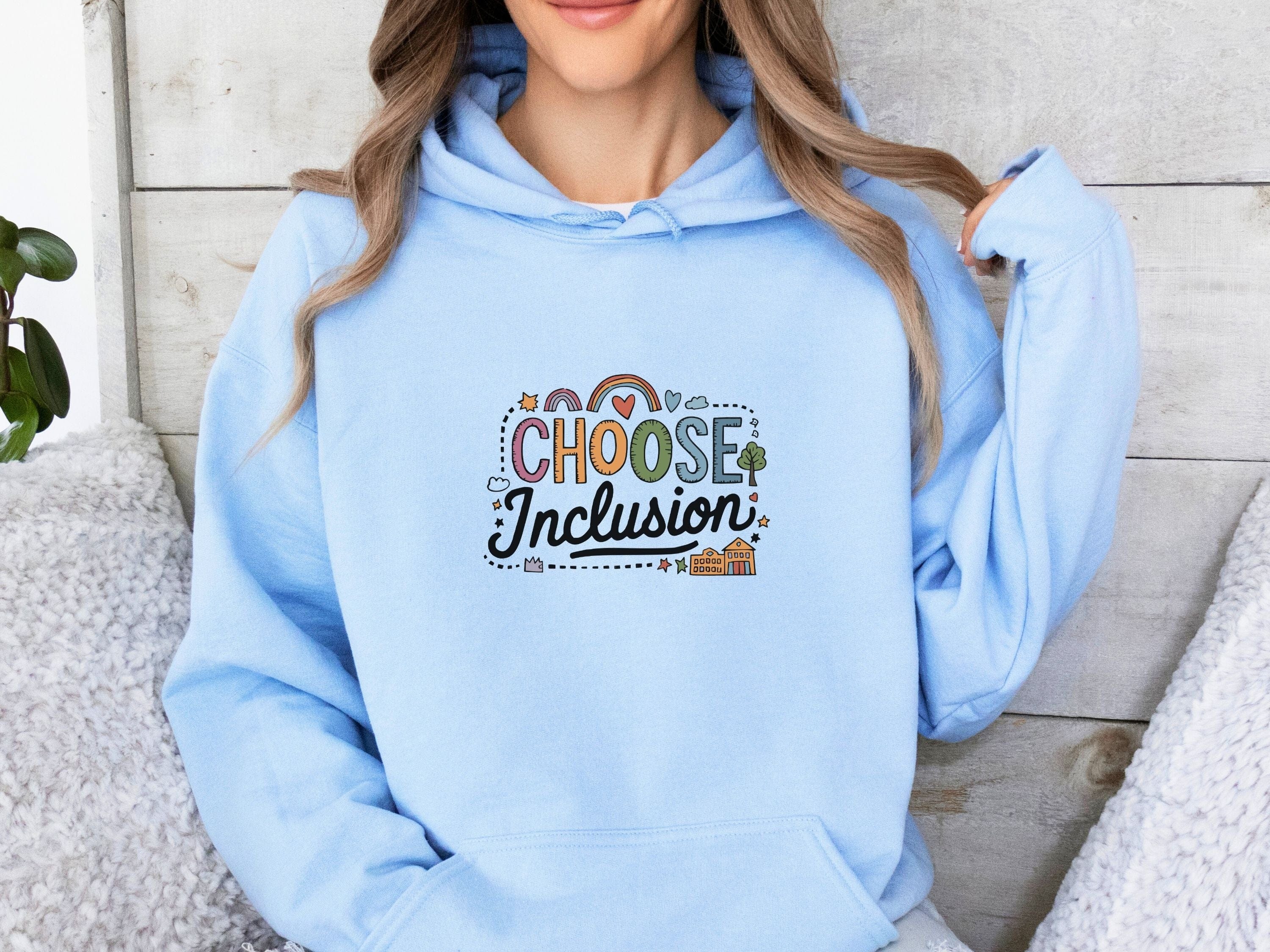 Choose Inclusion Hoodie-Neurodiversity, ADHD & Autism Awareness & Acceptance Hoodie by Daily Bloom
