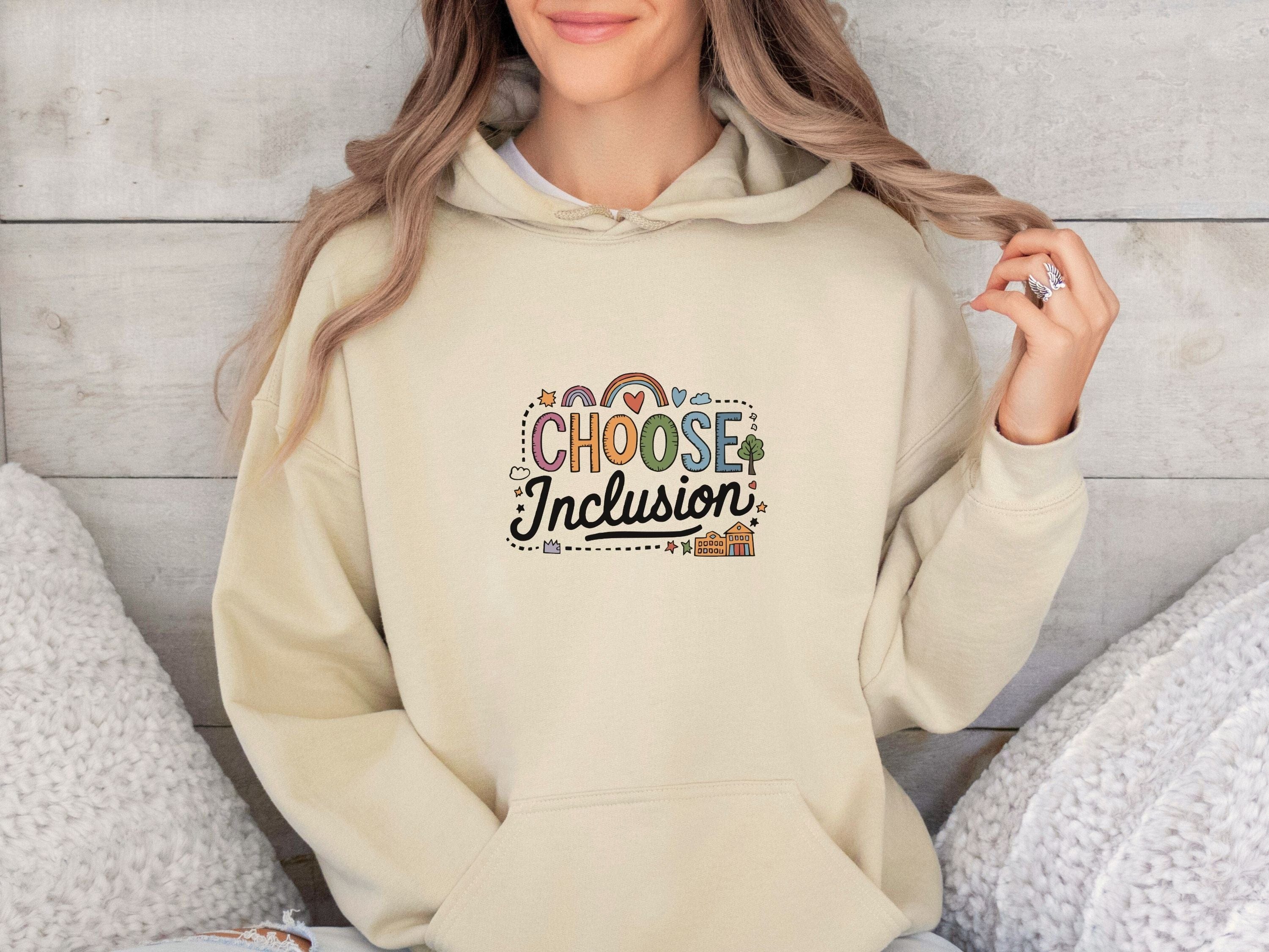 Choose Inclusion Hoodie-Neurodiversity, ADHD & Autism Awareness & Acceptance Hoodie by Daily Bloom