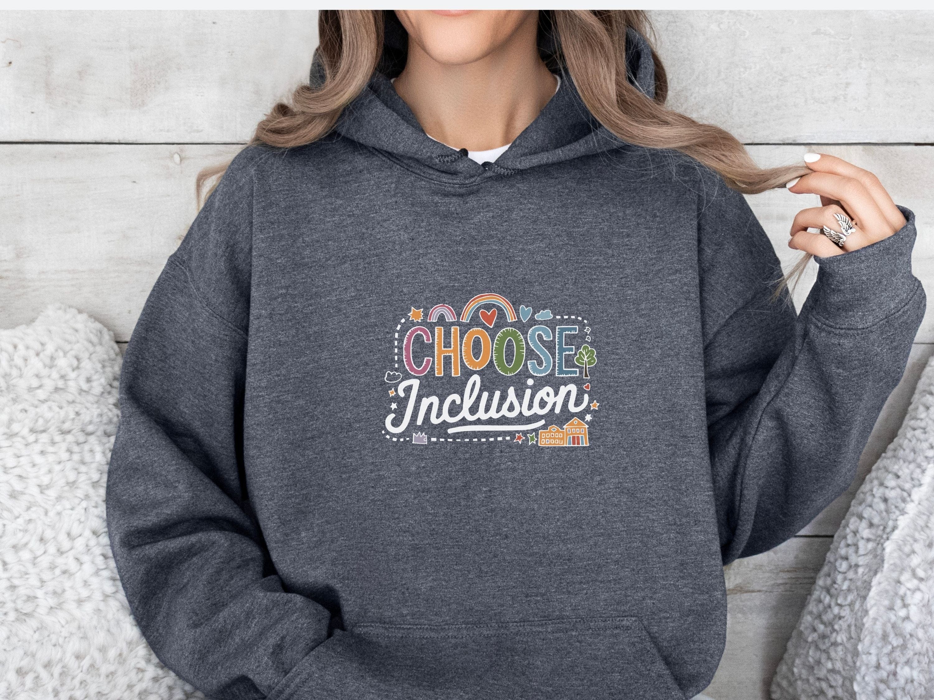 Choose Inclusion Hoodie-Neurodiversity, ADHD & Autism Awareness & Acceptance Hoodie by Daily Bloom