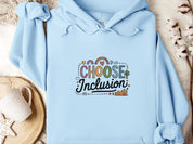 Choose Inclusion Hoodie-Light Blue-Neurodiversity, ADHD & Autism Awareness & Acceptance Hoodie by Daily Bloom