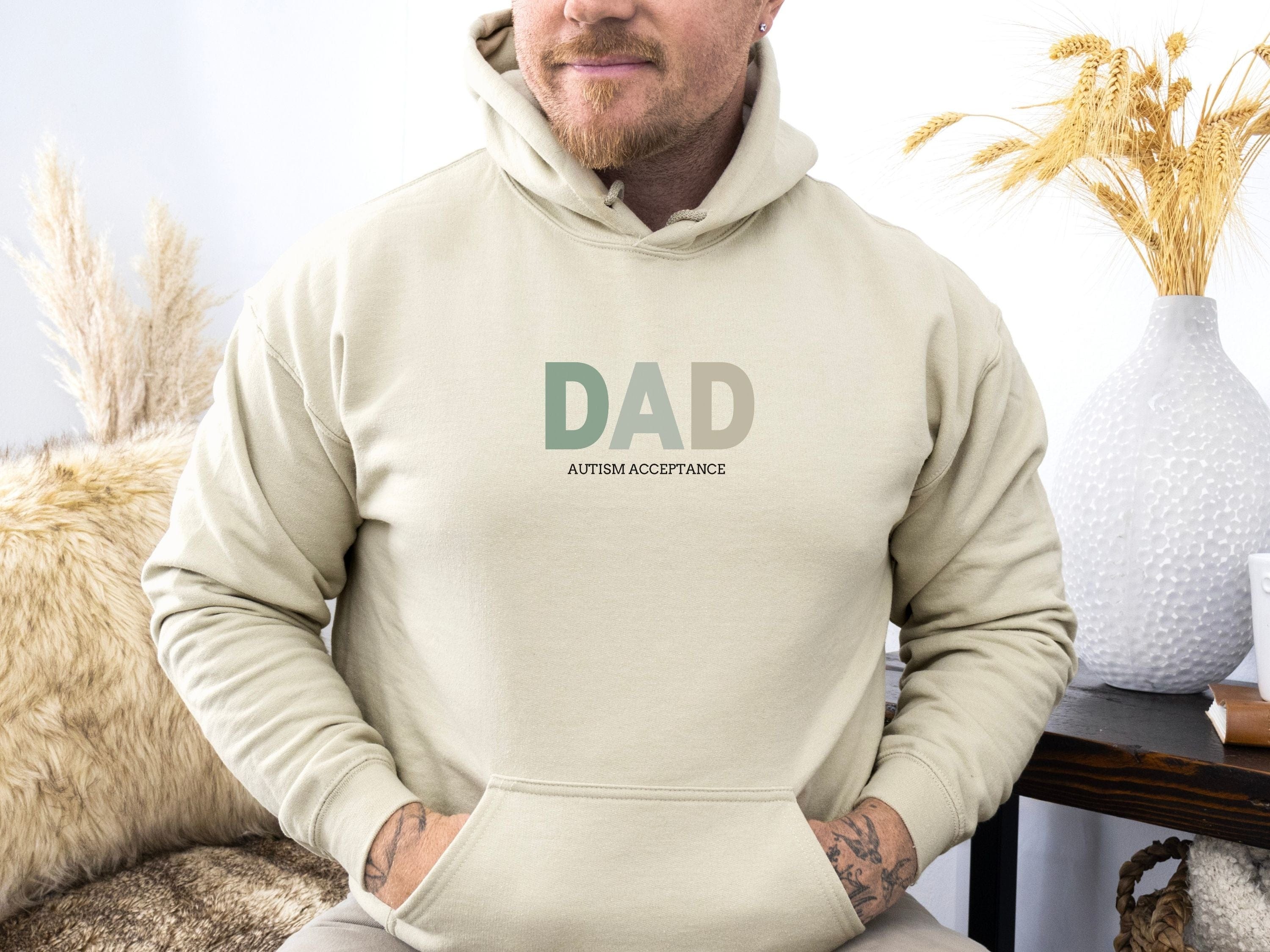 Dad Gradient Men's Hoodie-Neurodiversity, ADHD & Autism Awareness & Acceptance Hoodie by Daily Bloom