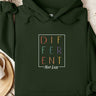 Autism Hoodie - Different Not Less Stacked Letters Hoodie - Daily Bloom