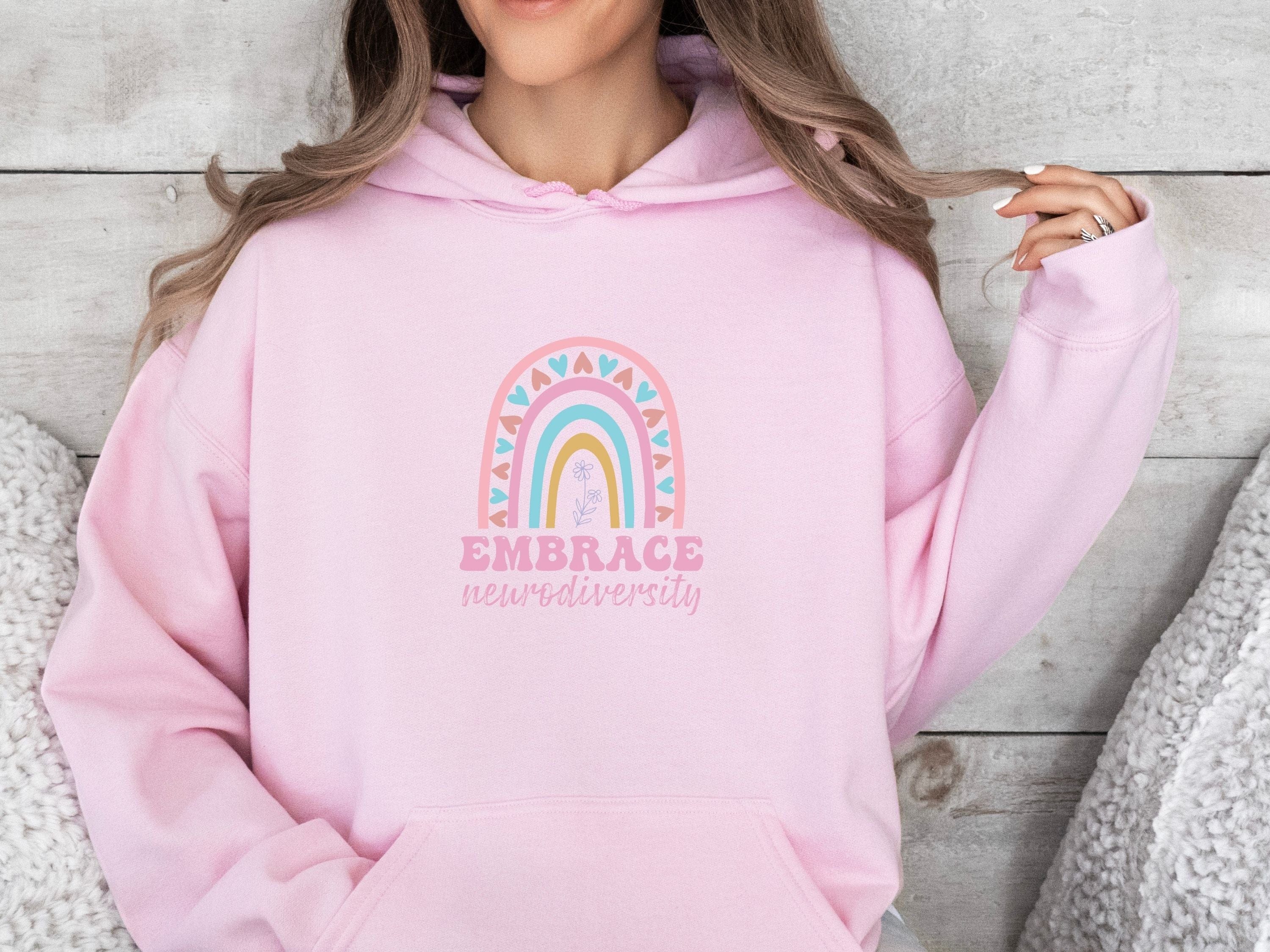 Embrace Neurodiversity Hoodie-Neurodiversity, ADHD & Autism Awareness & Acceptance Hoodie by Daily Bloom
