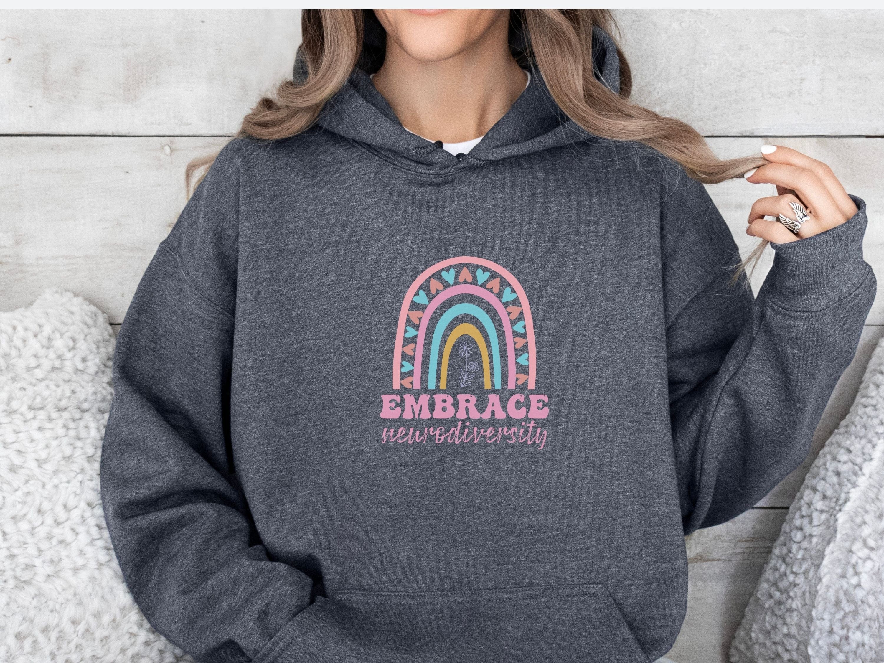 Embrace Neurodiversity Hoodie-Neurodiversity, ADHD & Autism Awareness & Acceptance Hoodie by Daily Bloom