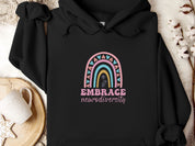 Embrace Neurodiversity Hoodie-Black-Neurodiversity, ADHD & Autism Awareness & Acceptance Hoodie by Daily Bloom
