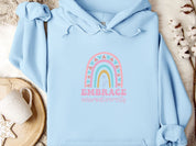 Embrace Neurodiversity Hoodie-Light Blue-Neurodiversity, ADHD & Autism Awareness & Acceptance Hoodie by Daily Bloom