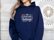 Everyone Belongs Love Hearts Hoodie-Neurodiversity, ADHD & Autism Awareness & Acceptance Hoodie by Daily Bloom