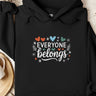Autism Hoodie - Everyone Belongs Love Hearts Hoodie - Daily Bloom