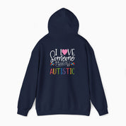 Autism Hoodie By Daily Bloom I Love Someone Who Is Autistic Hoodie Navy / S