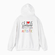 Autism Hoodie By Daily Bloom I Love Someone Who Is Autistic Hoodie White / S