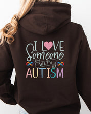 I Love Someone With Autism Hoodie-Neurodiversity, ADHD & Autism Awareness & Acceptance Hoodie by Daily Bloom