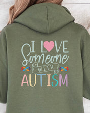 I Love Someone With Autism Hoodie-Neurodiversity, ADHD & Autism Awareness & Acceptance Hoodie by Daily Bloom