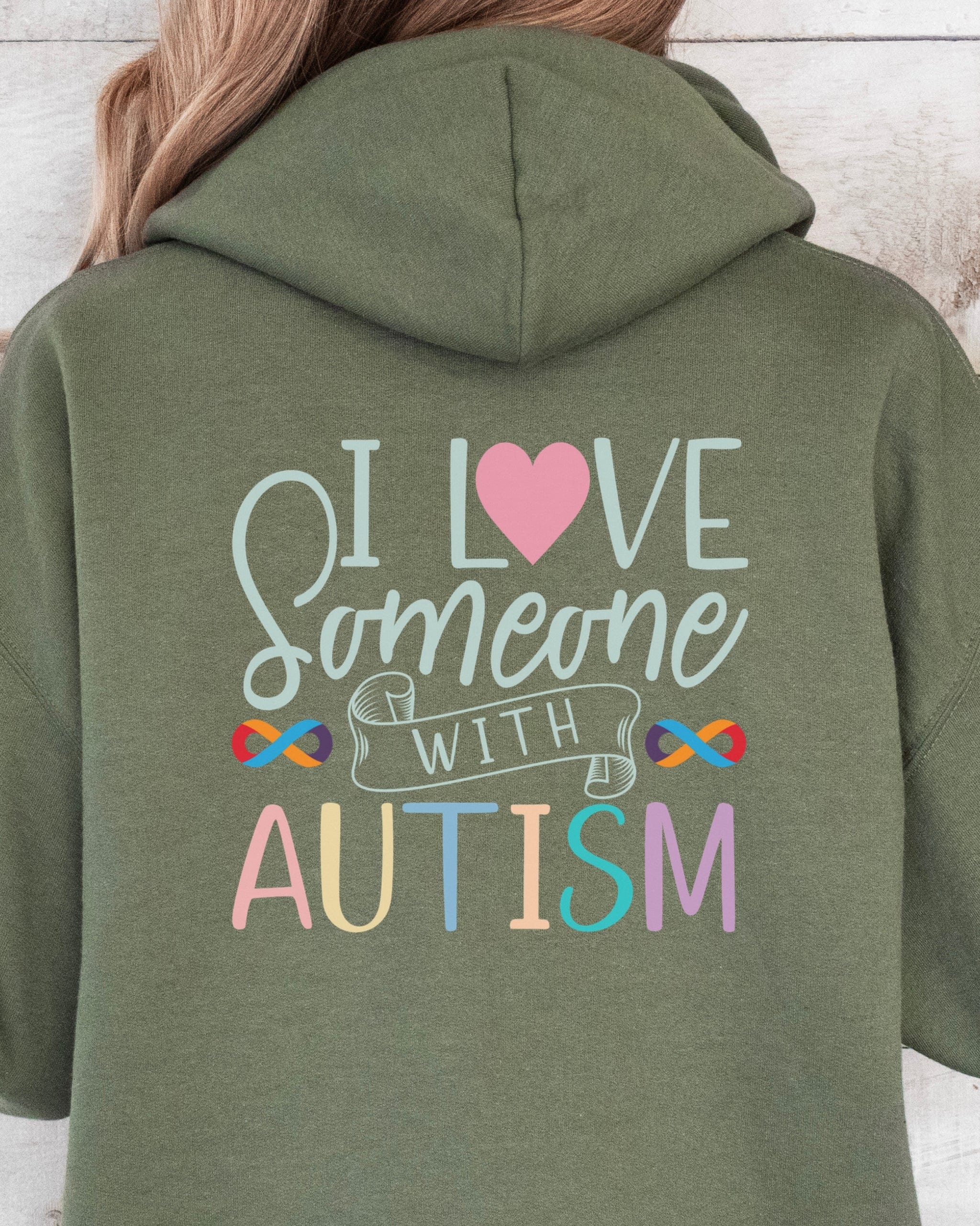 I Love Someone With Autism Hoodie-Neurodiversity, ADHD & Autism Awareness & Acceptance Hoodie by Daily Bloom