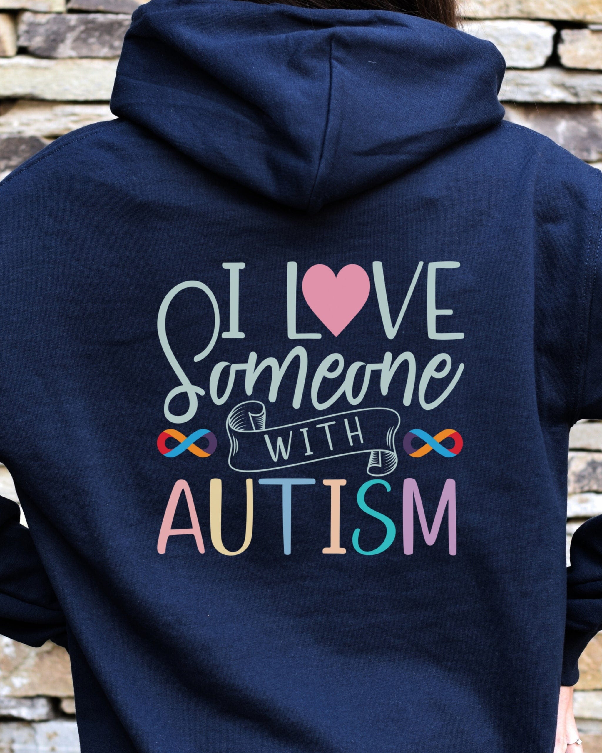 I Love Someone With Autism Hoodie-Neurodiversity, ADHD & Autism Awareness & Acceptance Hoodie by Daily Bloom
