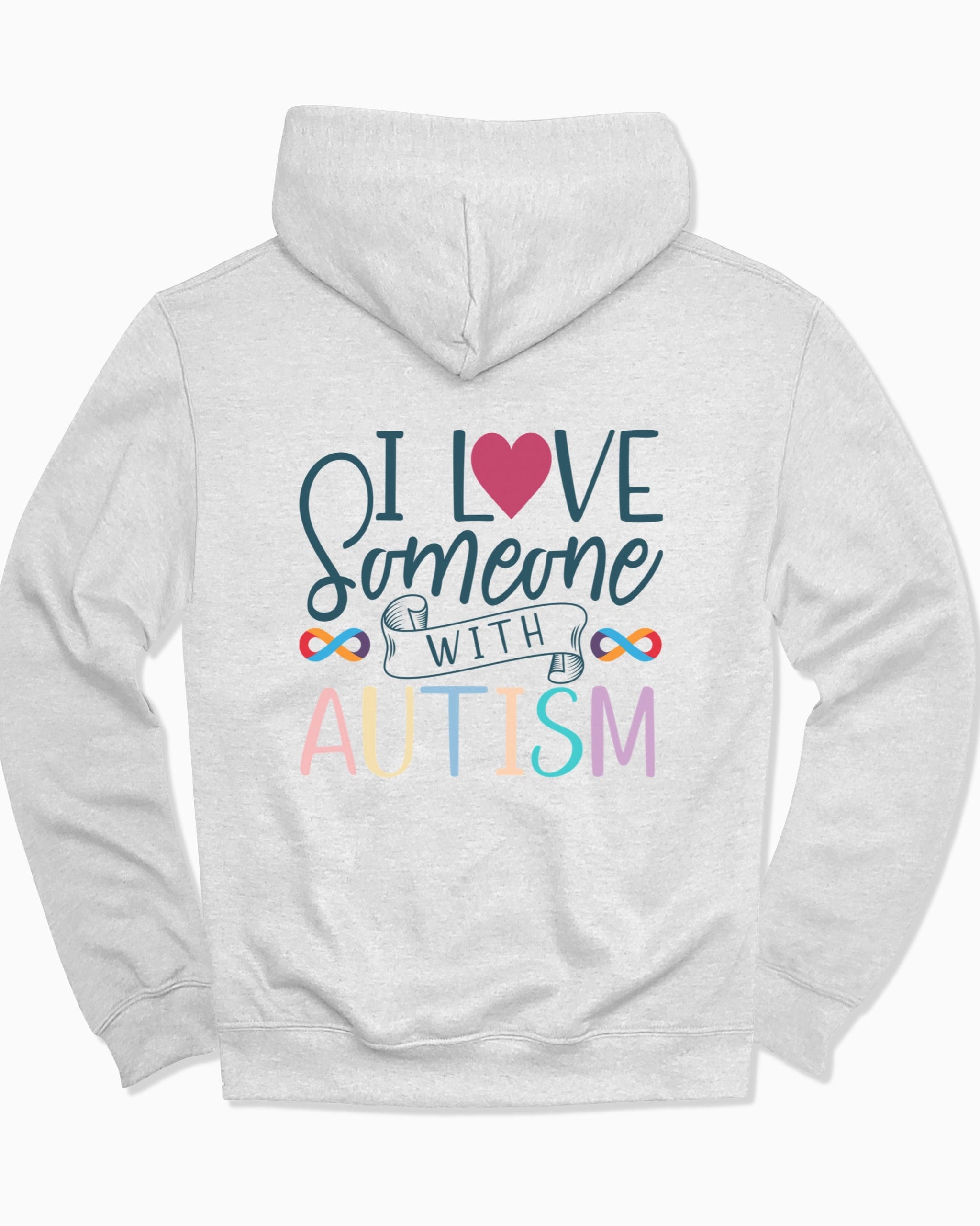 I Love Someone With Autism Hoodie-Ash-Neurodiversity, ADHD & Autism Awareness & Acceptance Hoodie by Daily Bloom