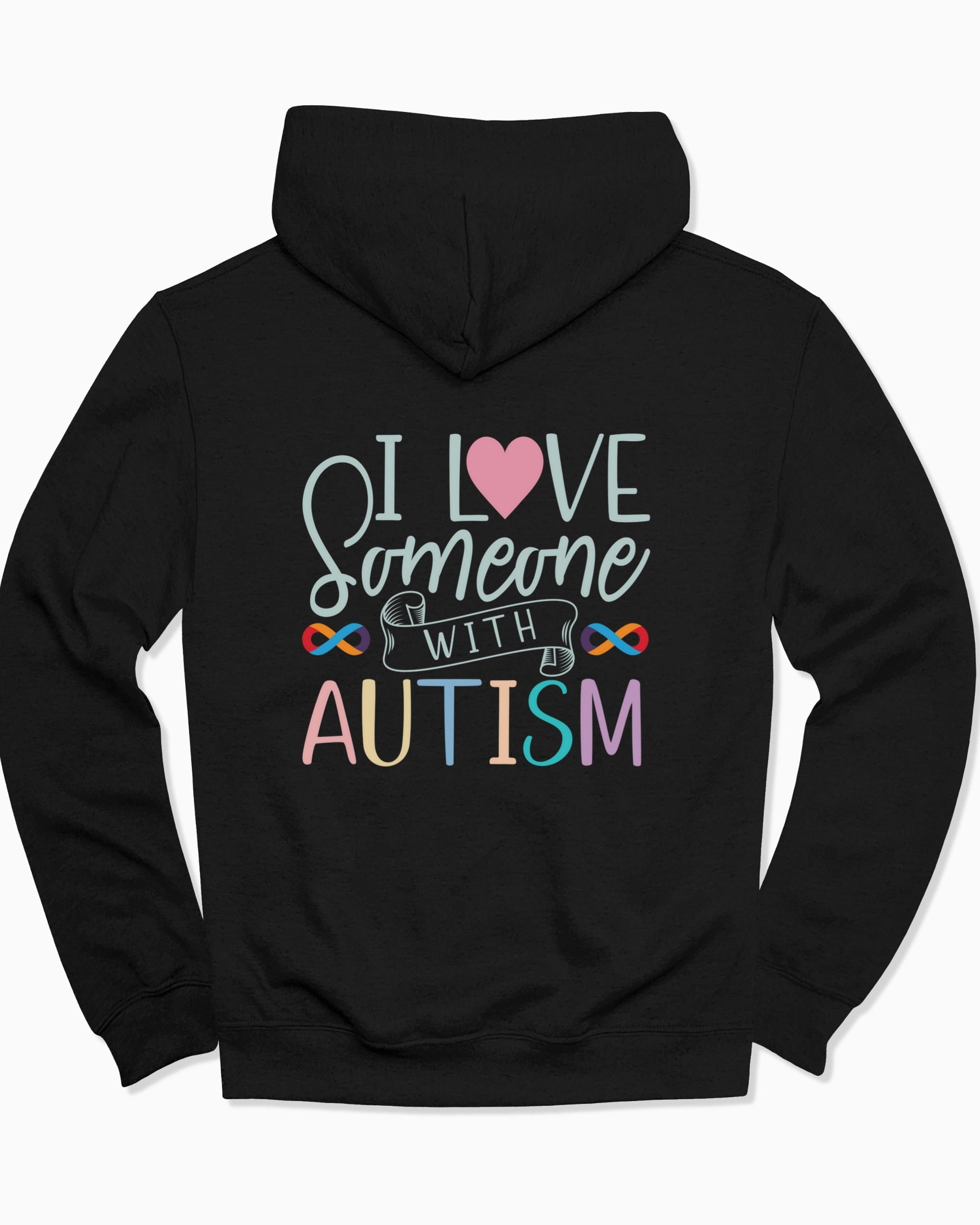 I Love Someone With Autism Hoodie-Black-Neurodiversity, ADHD & Autism Awareness & Acceptance Hoodie by Daily Bloom