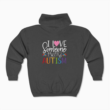 Autism Hoodie - I Love Someone With Autism Zip Up Hoodie - Daily Bloom