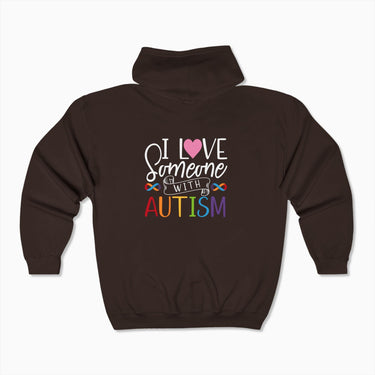 Autism Hoodie - I Love Someone With Autism Zip Up Hoodie - Daily Bloom