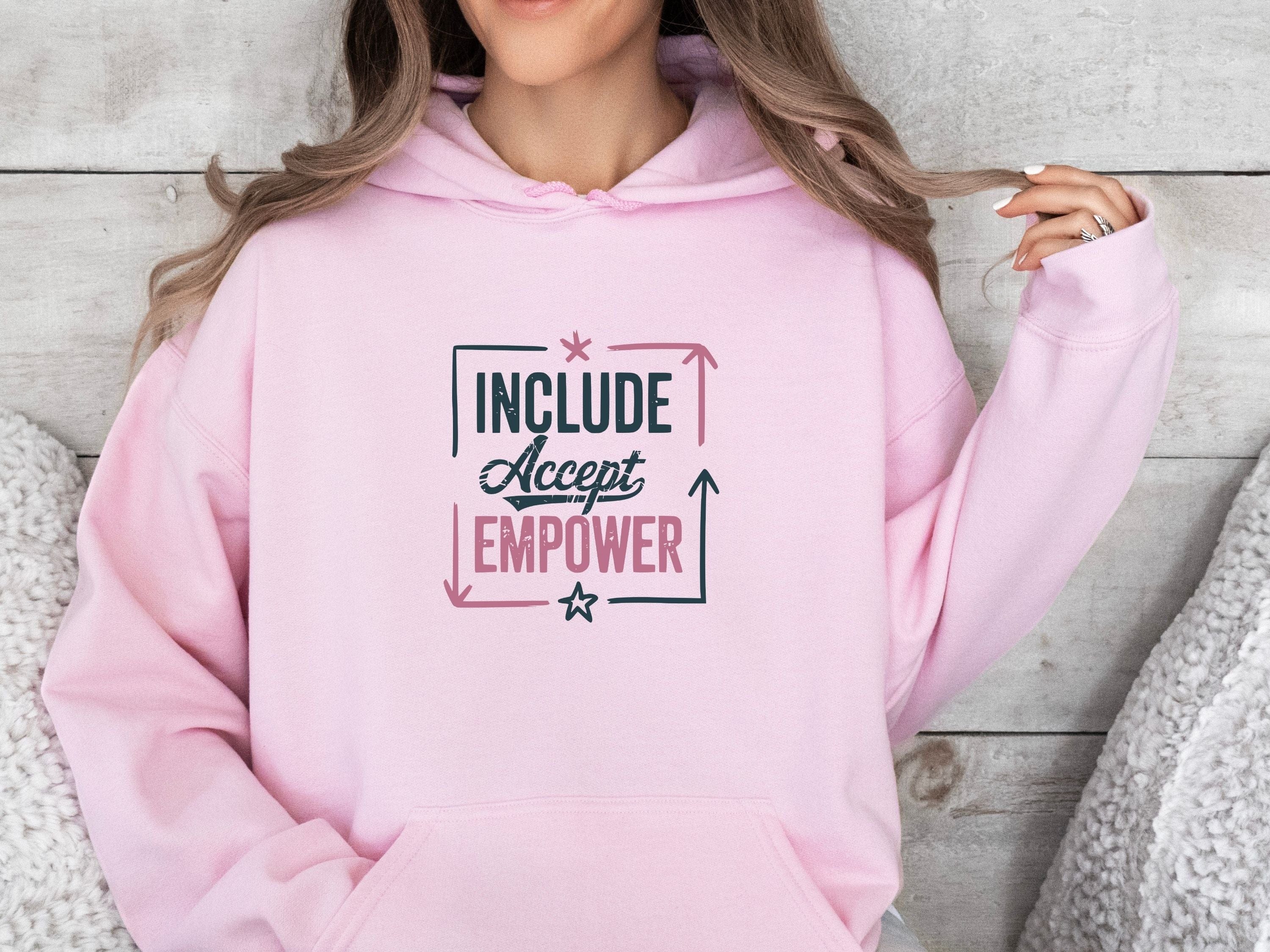 Include Accept Empower Hoodie-Neurodiversity, ADHD & Autism Awareness & Acceptance Hoodie by Daily Bloom