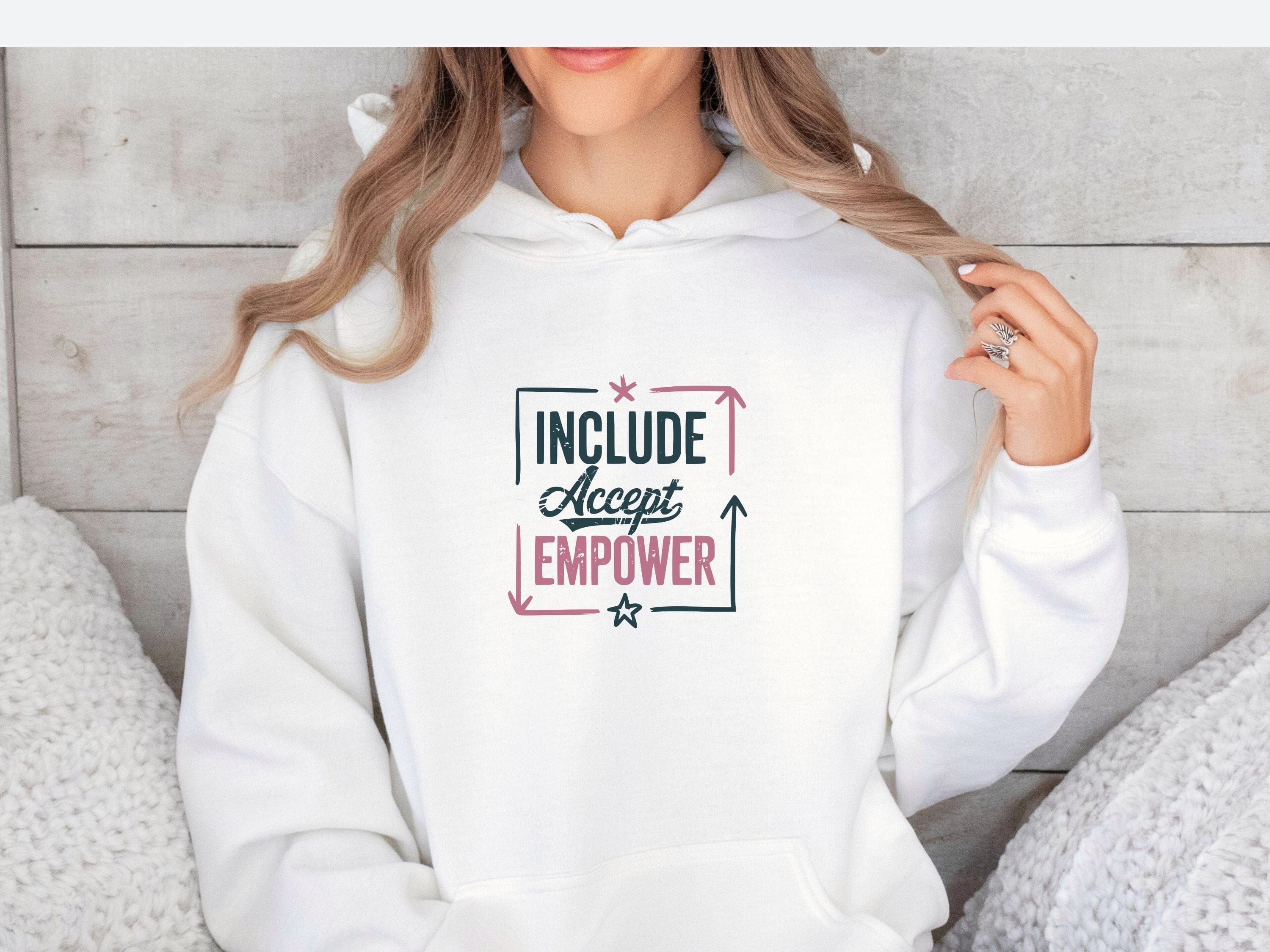 Include Accept Empower Hoodie-Neurodiversity, ADHD & Autism Awareness & Acceptance Hoodie by Daily Bloom