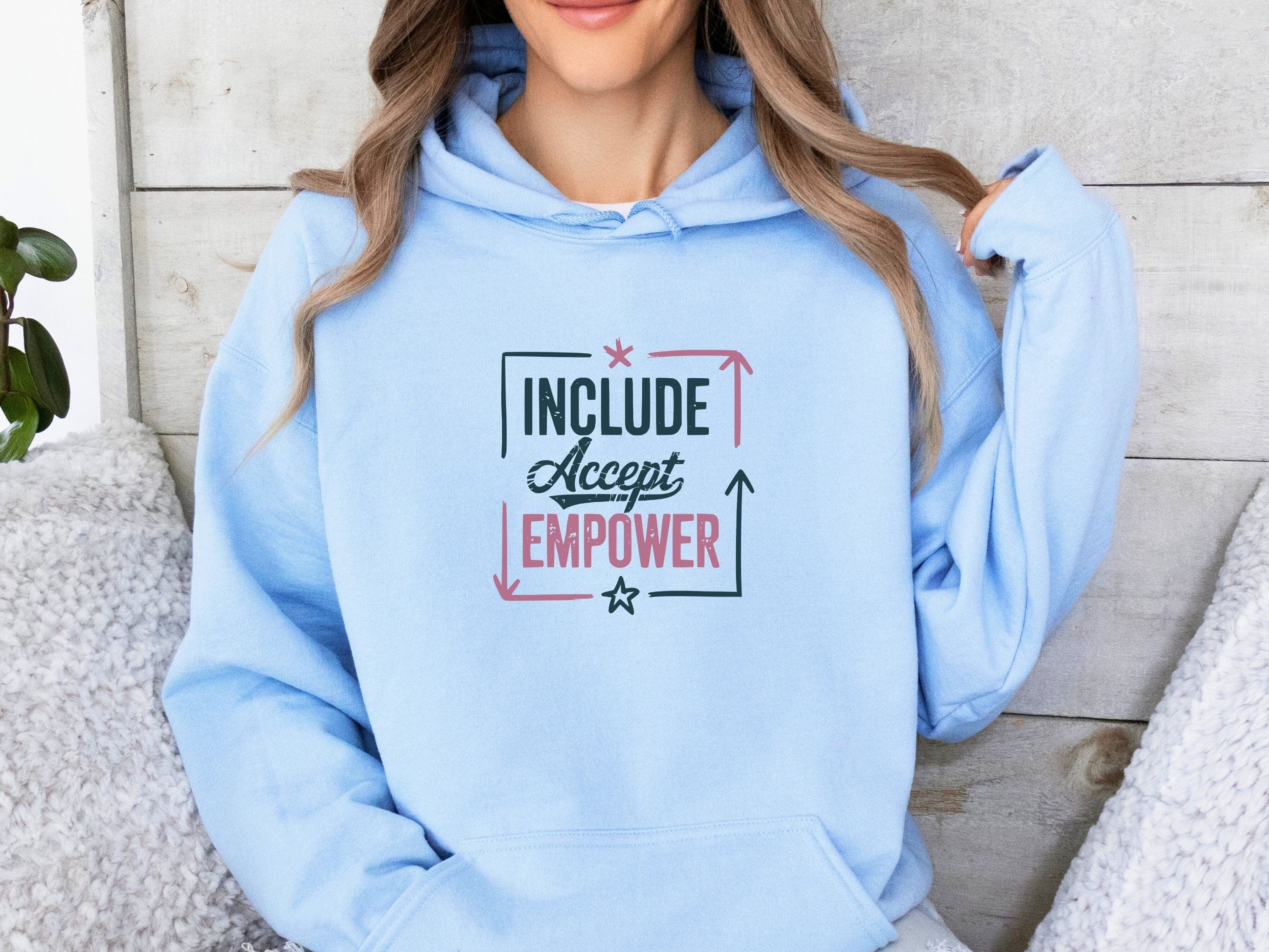 Include Accept Empower Hoodie-Neurodiversity, ADHD & Autism Awareness & Acceptance Hoodie by Daily Bloom