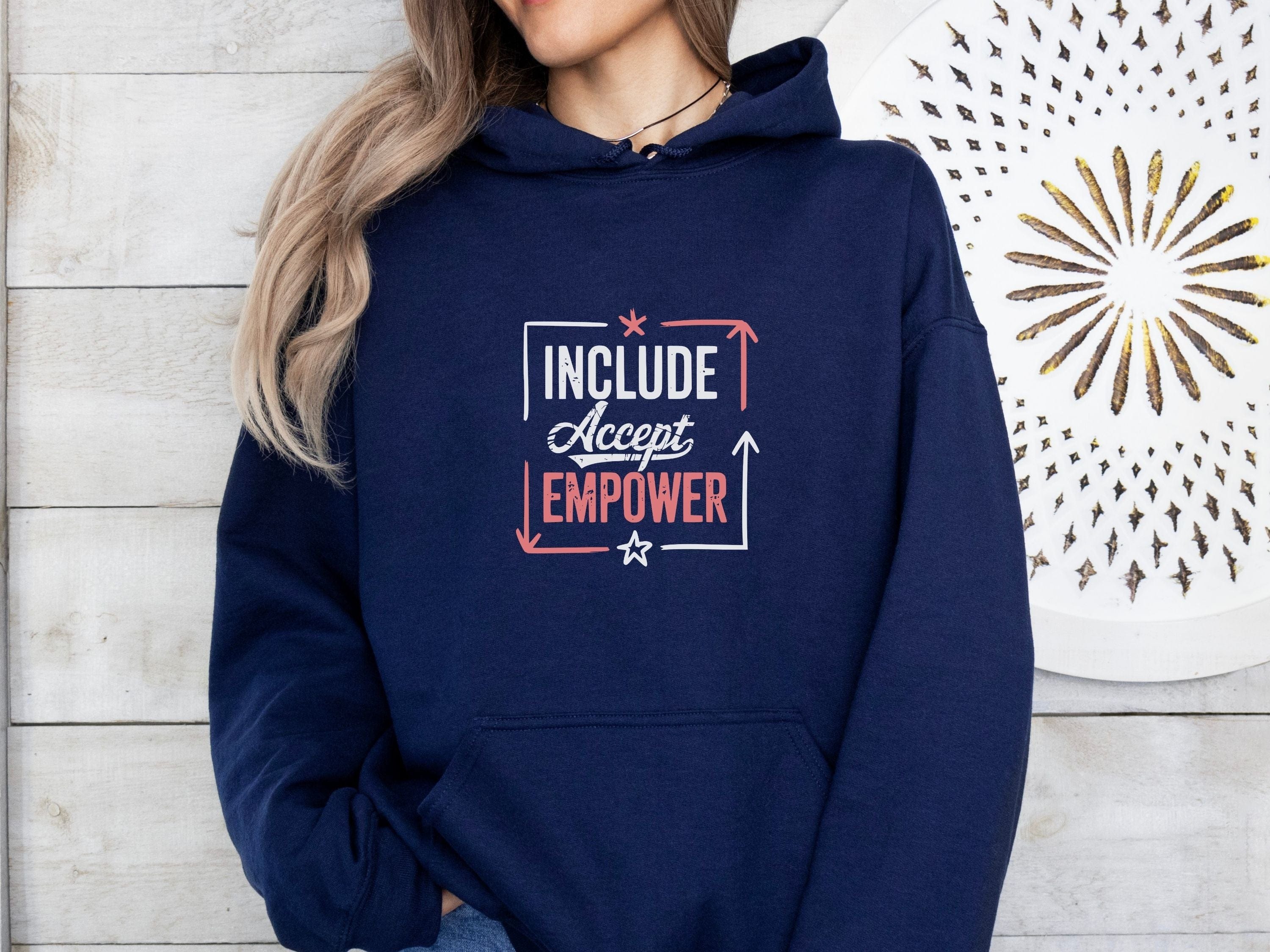 Include Accept Empower Hoodie-Neurodiversity, ADHD & Autism Awareness & Acceptance Hoodie by Daily Bloom