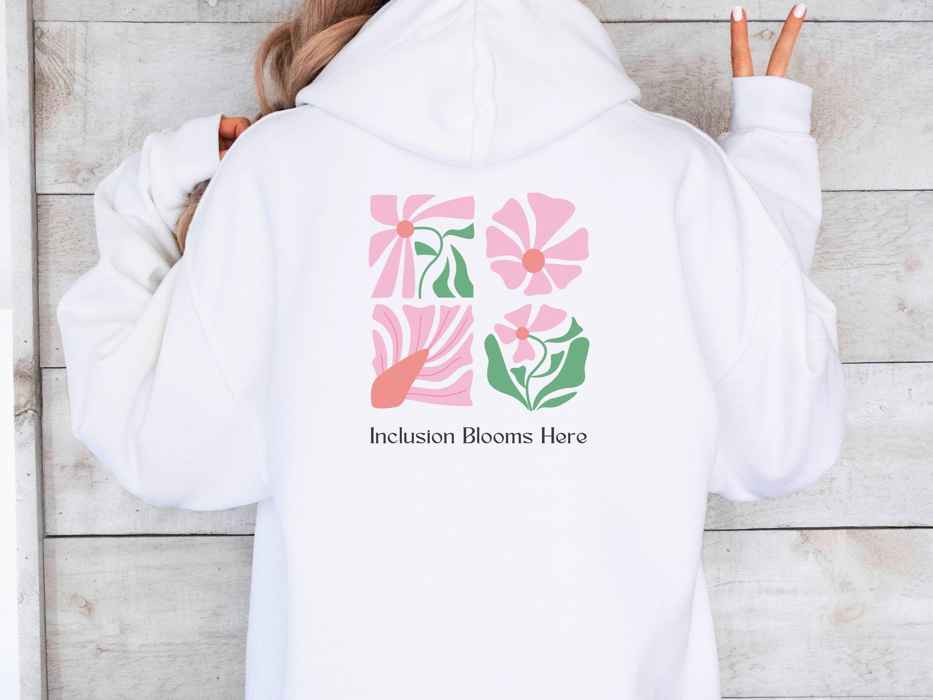 Inclusion Blooms Here Hoodie-Neurodiversity, ADHD & Autism Awareness & Acceptance Hoodie by Daily Bloom