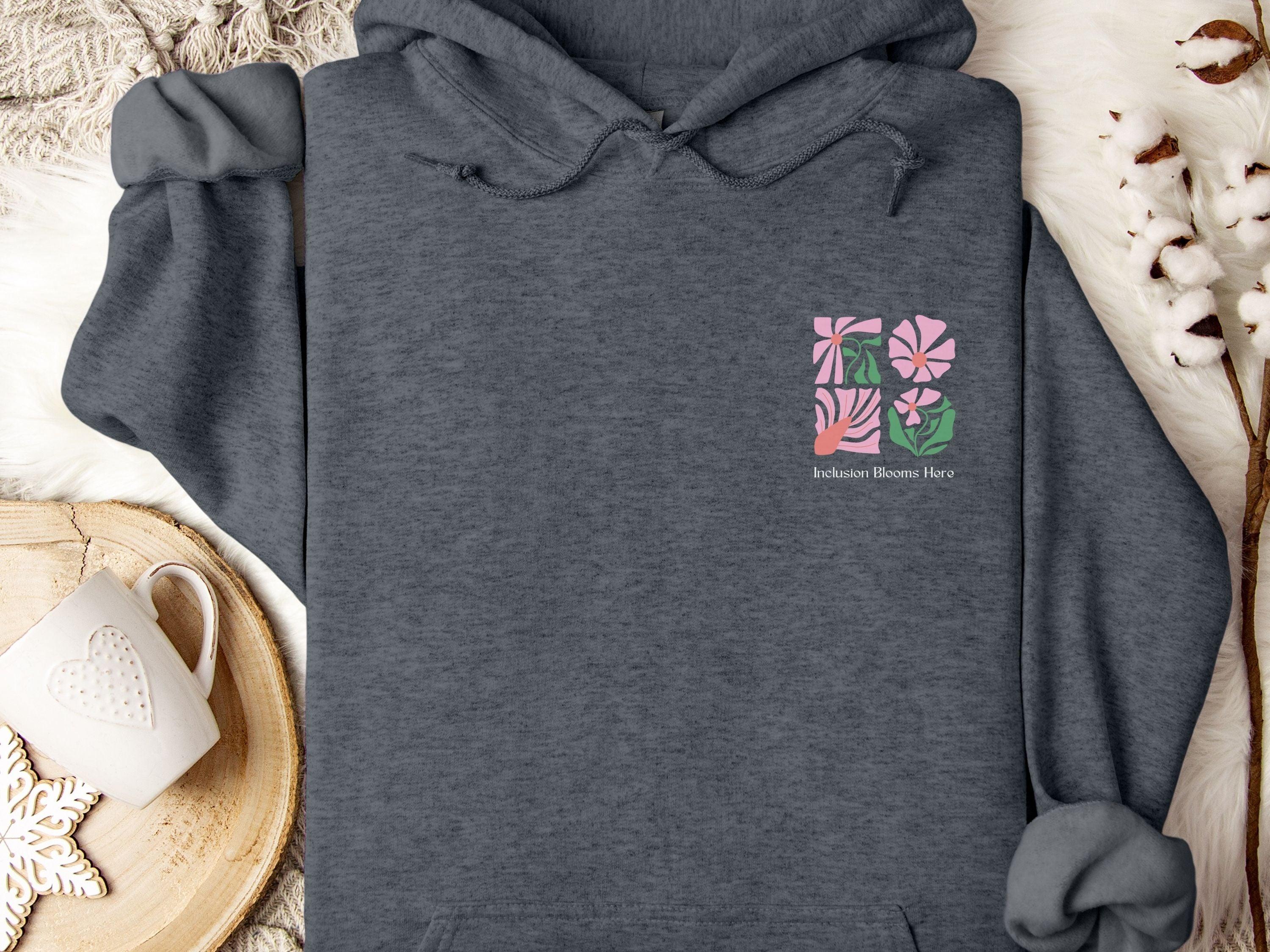 Inclusion Blooms Here Hoodie-Neurodiversity, ADHD & Autism Awareness & Acceptance Hoodie by Daily Bloom