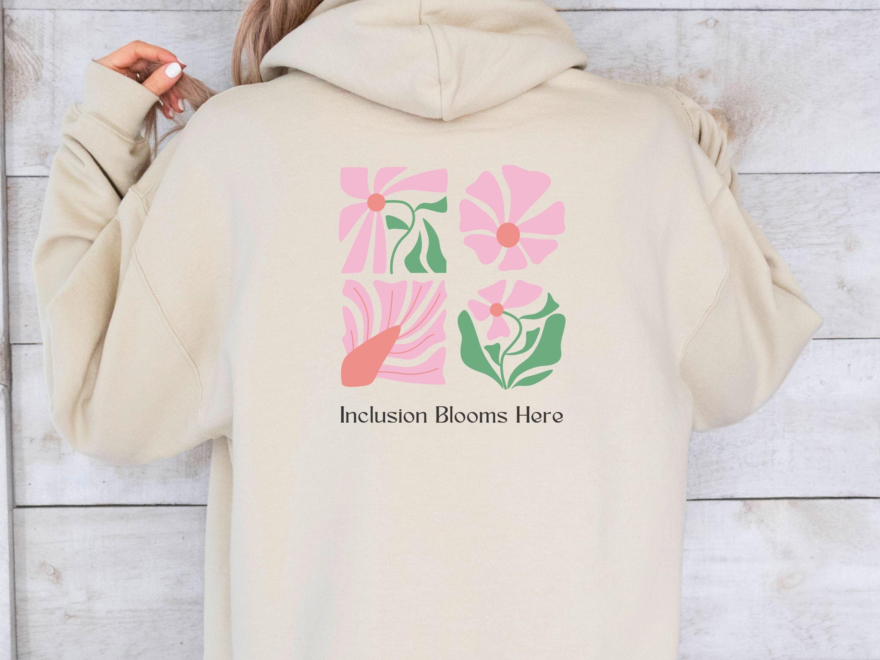 Inclusion Blooms Here Hoodie-Neurodiversity, ADHD & Autism Awareness & Acceptance Hoodie by Daily Bloom