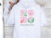 Inclusion Blooms Here Hoodie-Neurodiversity, ADHD & Autism Awareness & Acceptance Hoodie by Daily Bloom