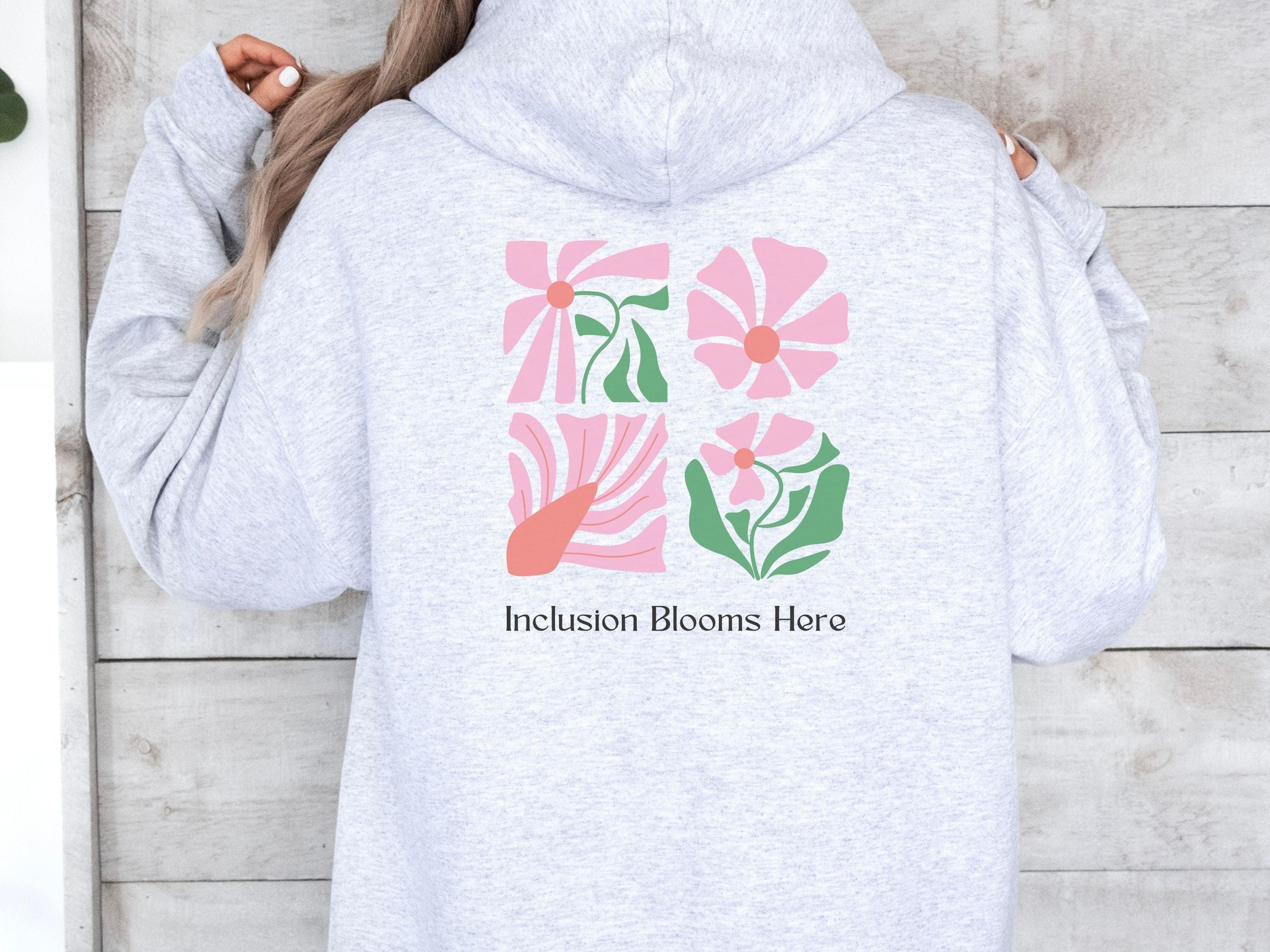 Inclusion Blooms Here Hoodie-Neurodiversity, ADHD & Autism Awareness & Acceptance Hoodie by Daily Bloom