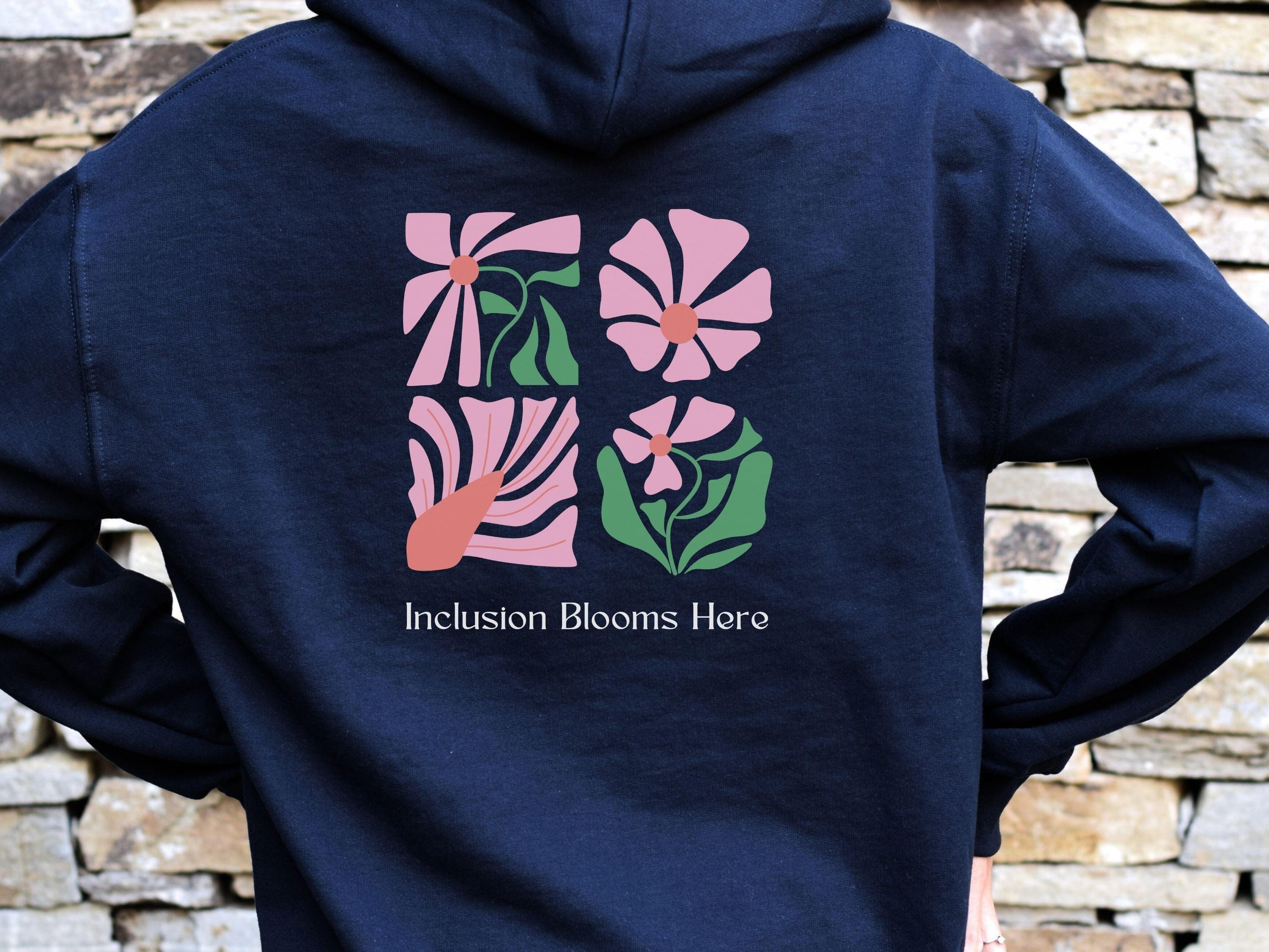 Inclusion Blooms Here Hoodie-Neurodiversity, ADHD & Autism Awareness & Acceptance Hoodie by Daily Bloom