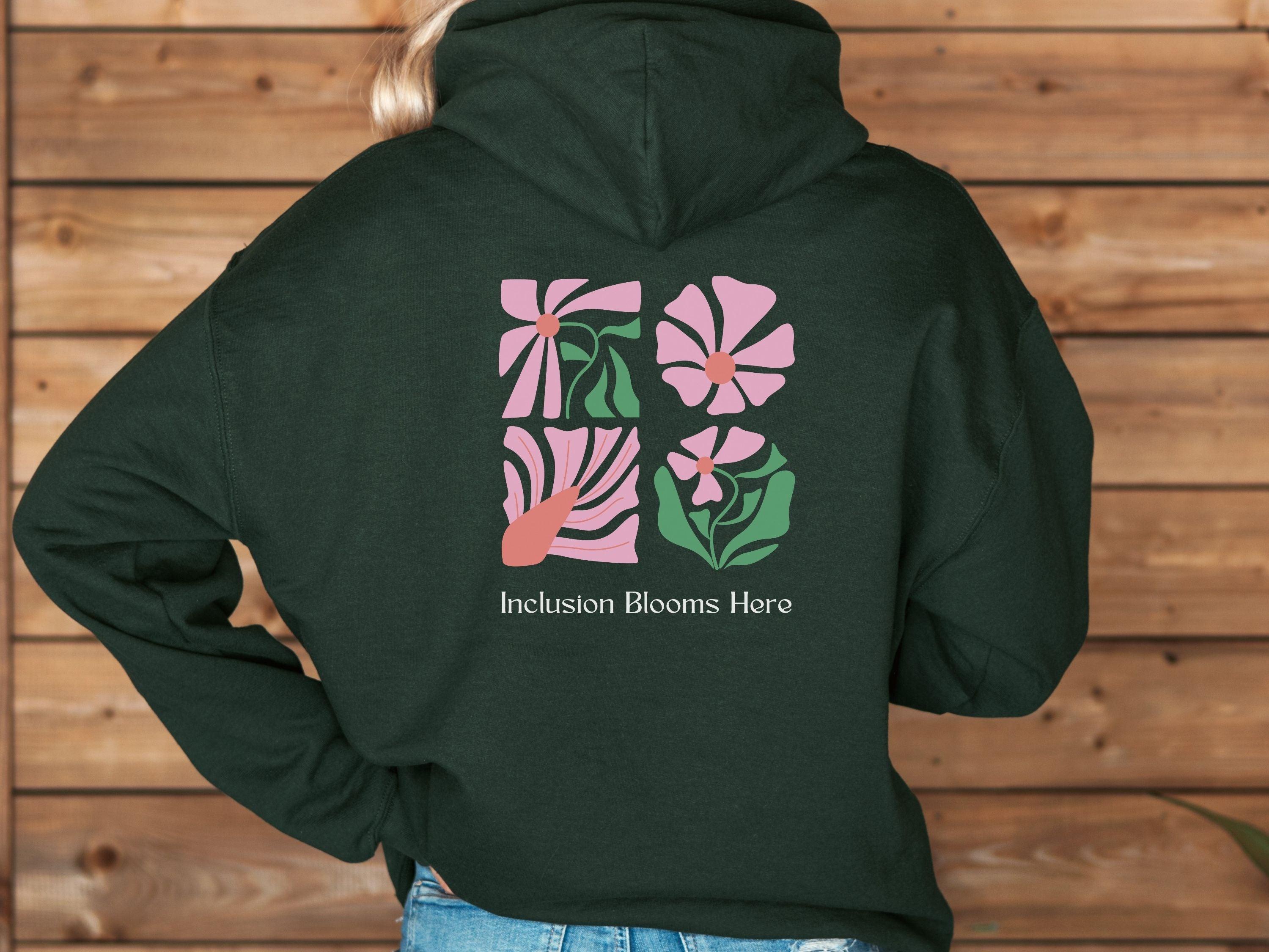 Inclusion Blooms Here Hoodie-Neurodiversity, ADHD & Autism Awareness & Acceptance Hoodie by Daily Bloom